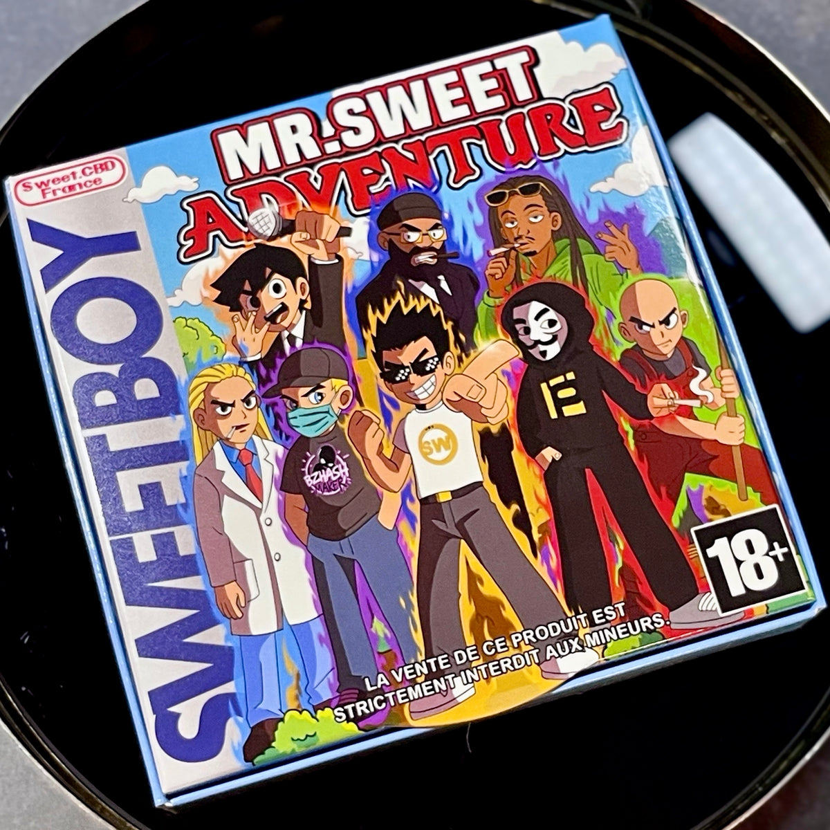 Boîte collector Mr Sweet Adventures, autre vue de la face avant