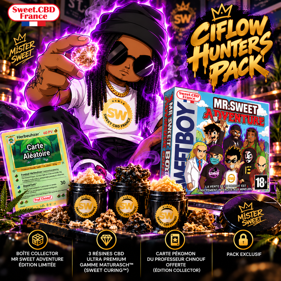 Ciflow Hunters Pack – Résines CBD Ultra Premium + Boîte Collector + Carte pékomon