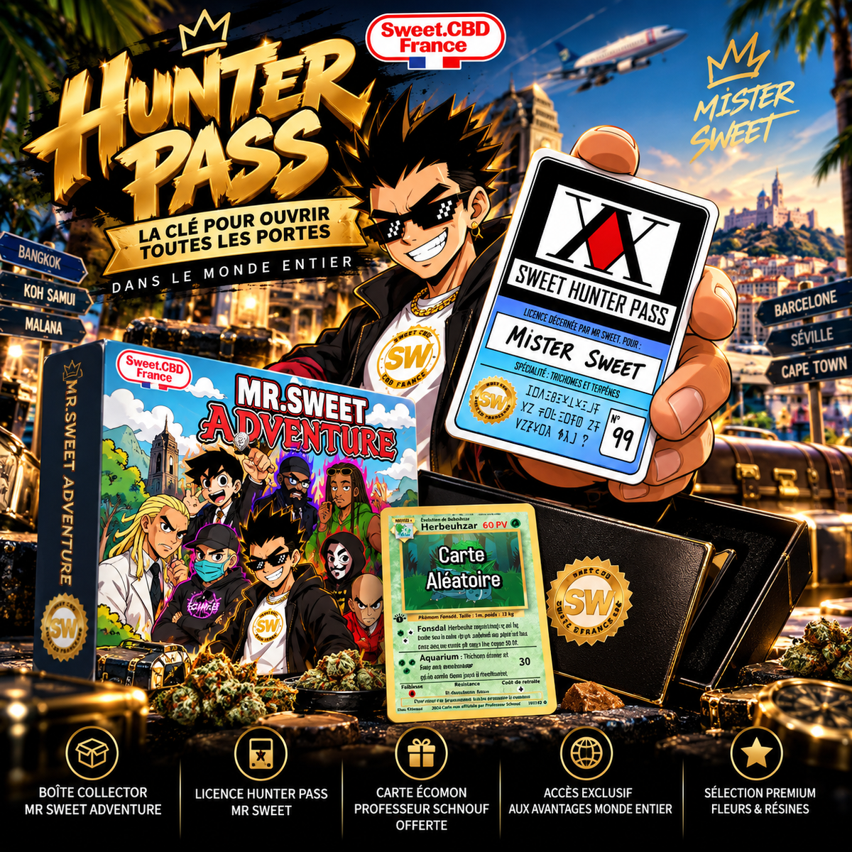 Pack Sweet Hunter Pass avec boîte collector et licence MrSweet Adventures
