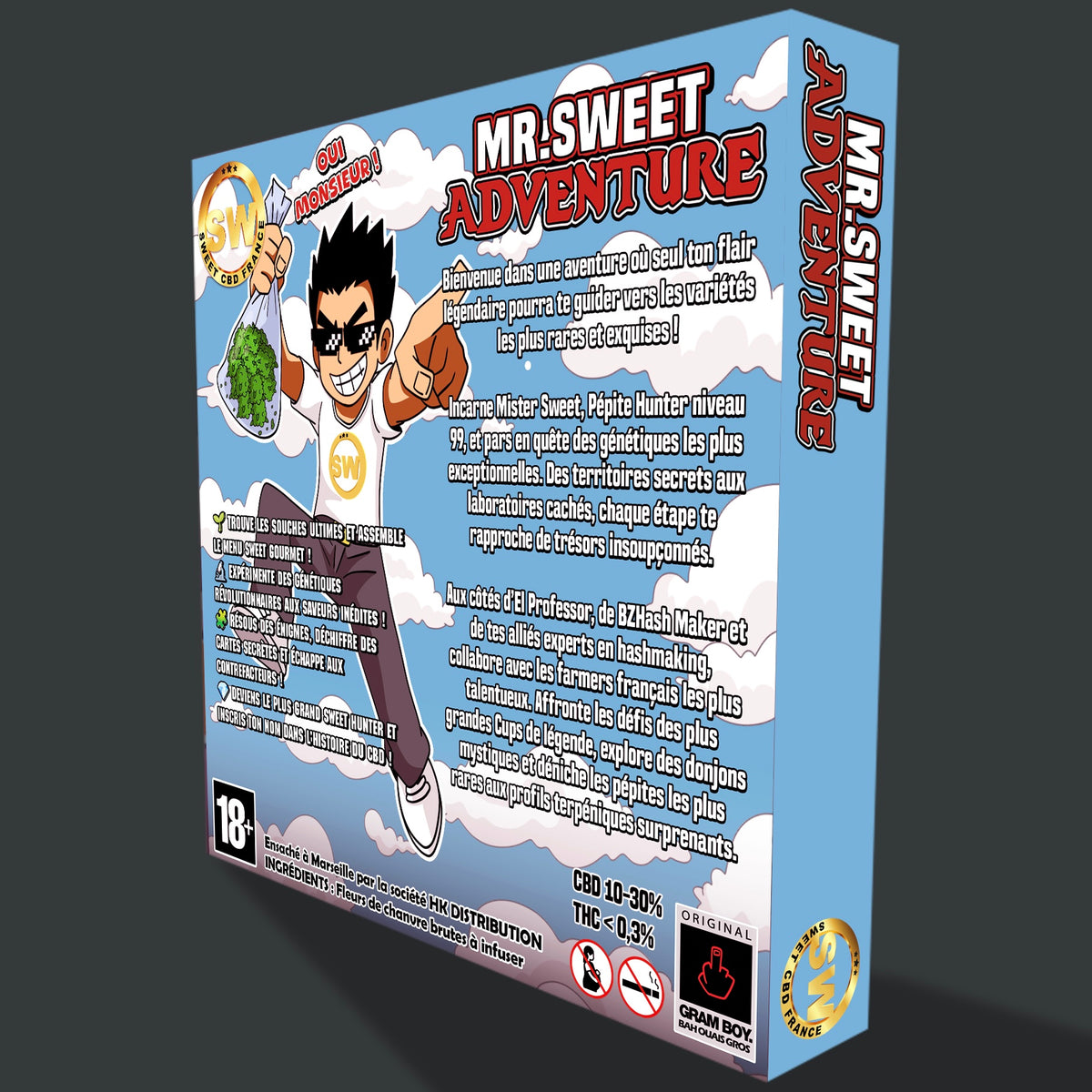 Boîte collector Mr Sweet Adventures — boîte collector Mr Sweet Adventures, face arrière